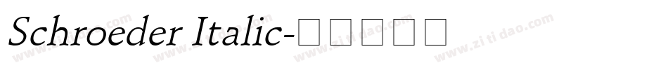 Schroeder Italic字体转换